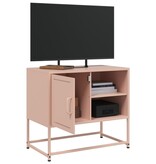 VidaXL Tv-meubel 68x39x60,5 cm staal roze