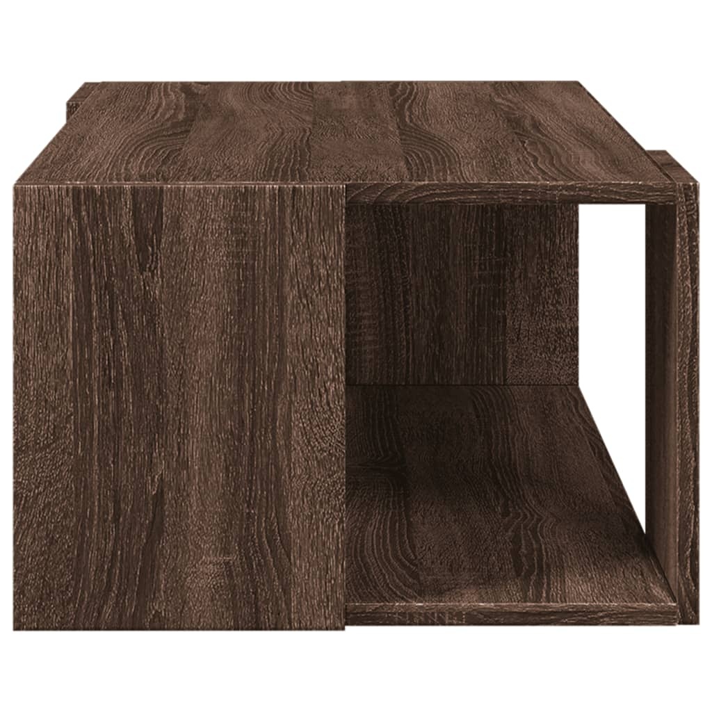 VidaXL Salontafel 89,5x48x30 cm bewerkt hout bruin eikenkleurig