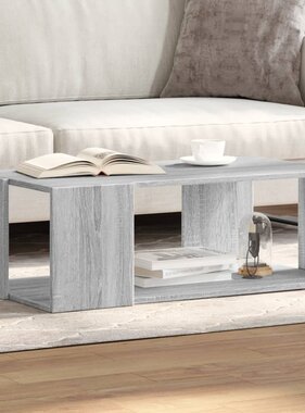 VidaXL Salontafel 89,5x48x30 cm bewerkt hout grijs sonoma eikenkleurig