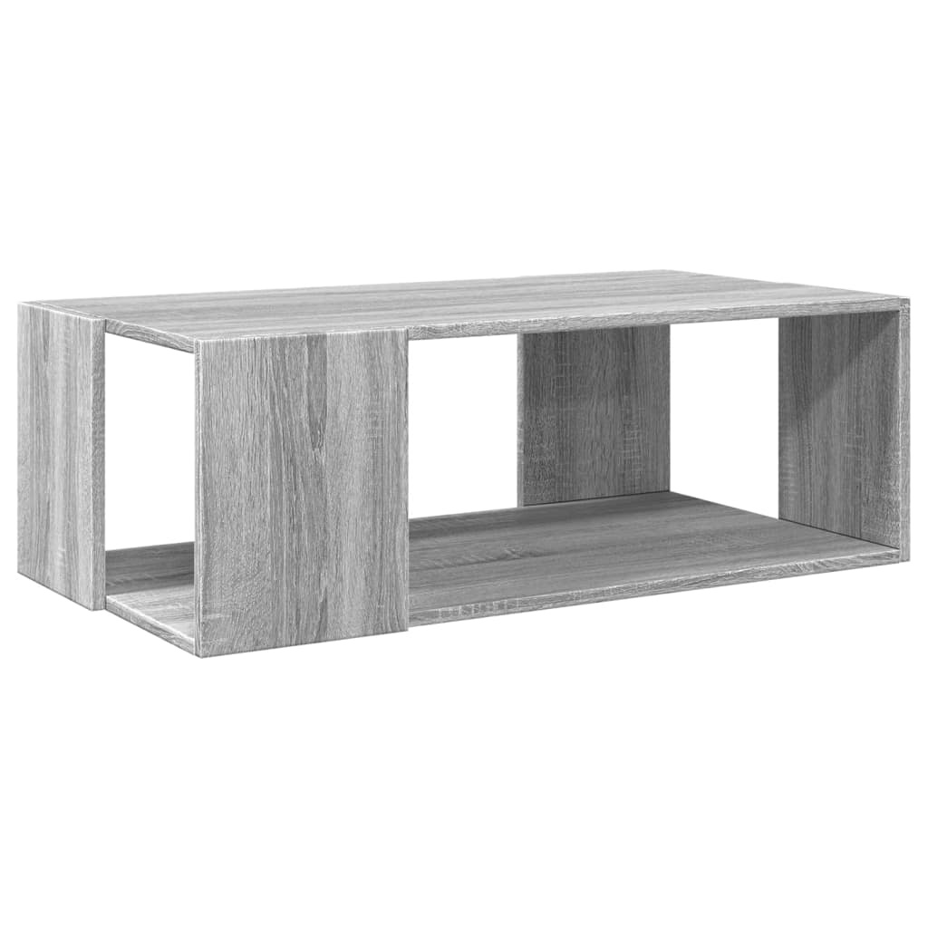 VidaXL Salontafel 89,5x48x30 cm bewerkt hout grijs sonoma eikenkleurig