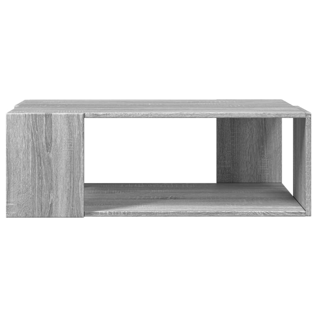 VidaXL Salontafel 89,5x48x30 cm bewerkt hout grijs sonoma eikenkleurig
