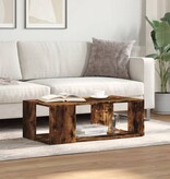 VidaXL Salontafel 89,5x48x30 cm bewerkt hout gerookt eikenkleurig