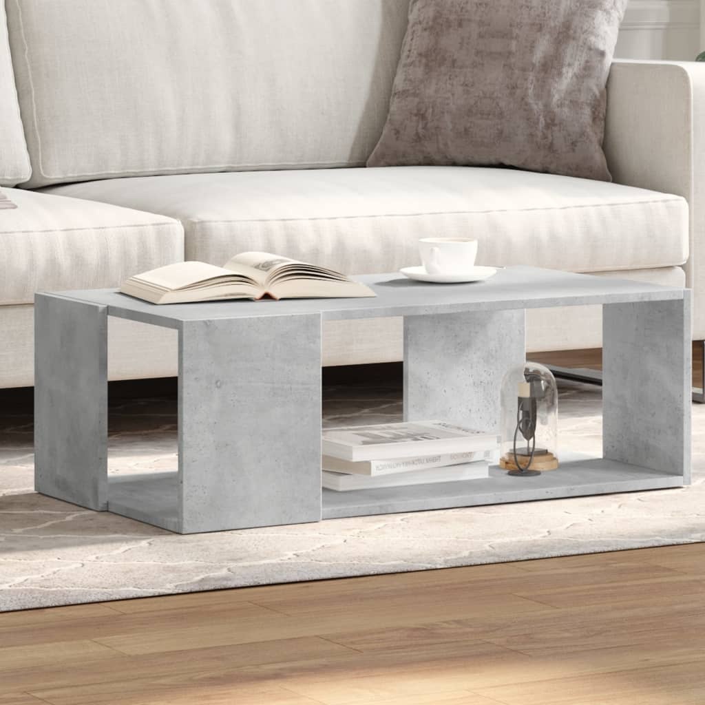 VidaXL Salontafel 89,5x48x30 cm bewerkt hout betongrijs