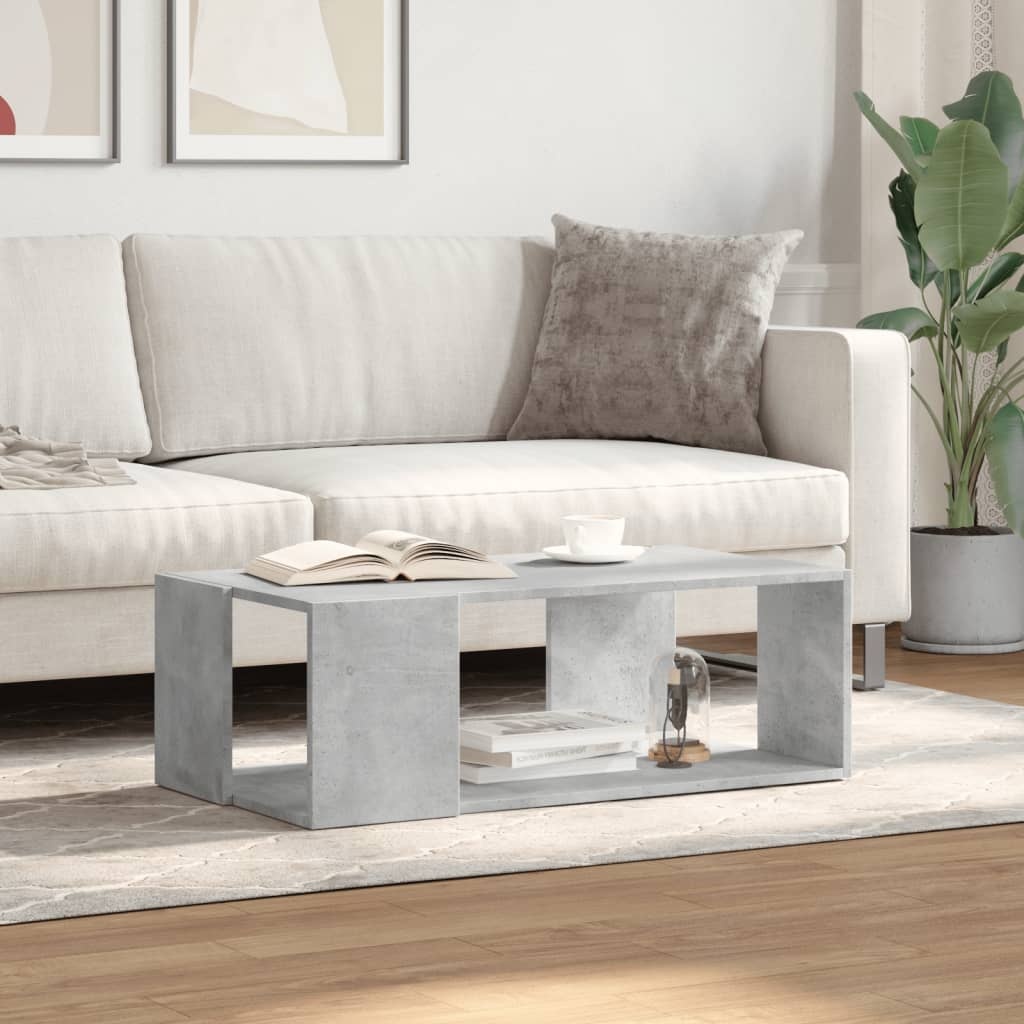 VidaXL Salontafel 89,5x48x30 cm bewerkt hout betongrijs
