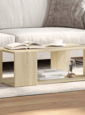 VidaXL Salontafel 89,5x48x30 cm bewerkt hout sonoma eikenkleurig