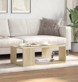 VidaXL Salontafel 89,5x48x30 cm bewerkt hout sonoma eikenkleurig