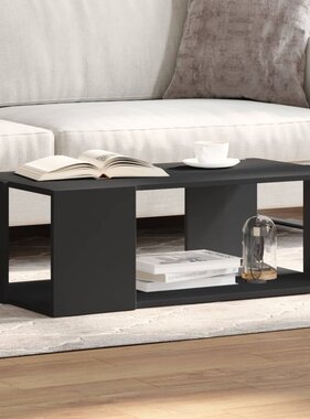 VidaXL Salontafel 89,5x48x30 cm bewerkt hout zwart