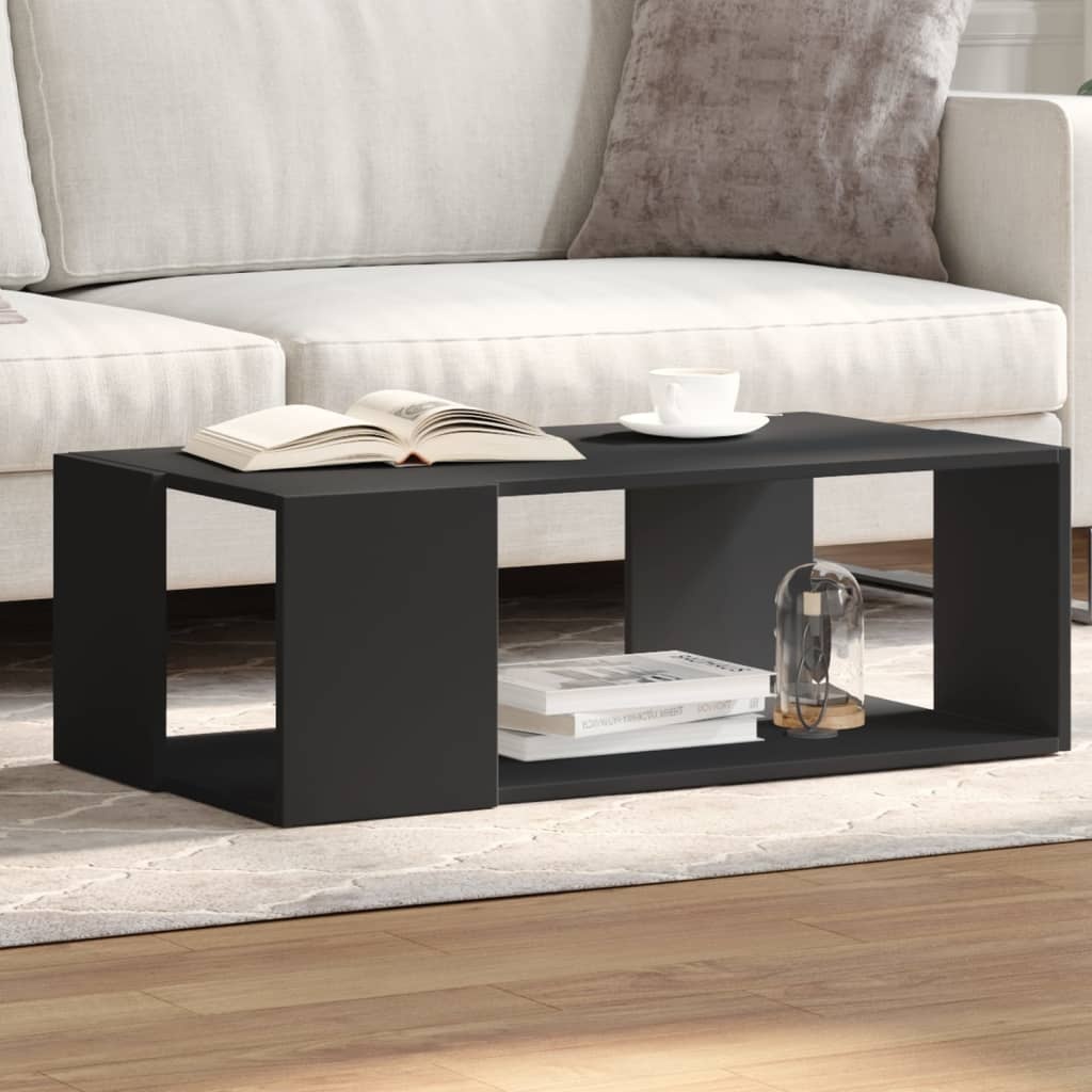 VidaXL Salontafel 89,5x48x30 cm bewerkt hout zwart