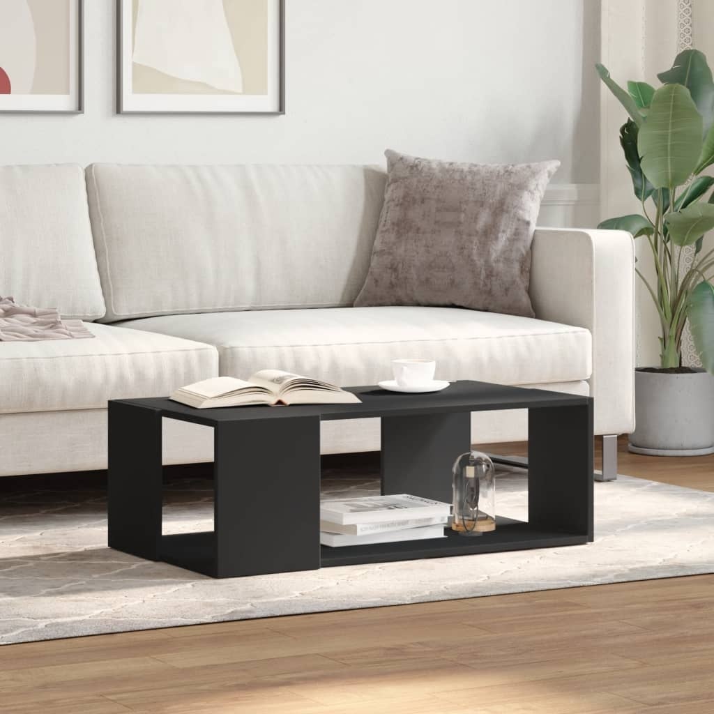 VidaXL Salontafel 89,5x48x30 cm bewerkt hout zwart