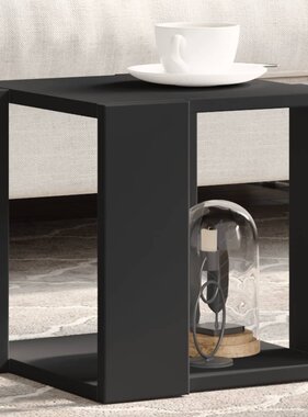 VidaXL Salontafel 32x32x30 cm bewerkt hout zwart