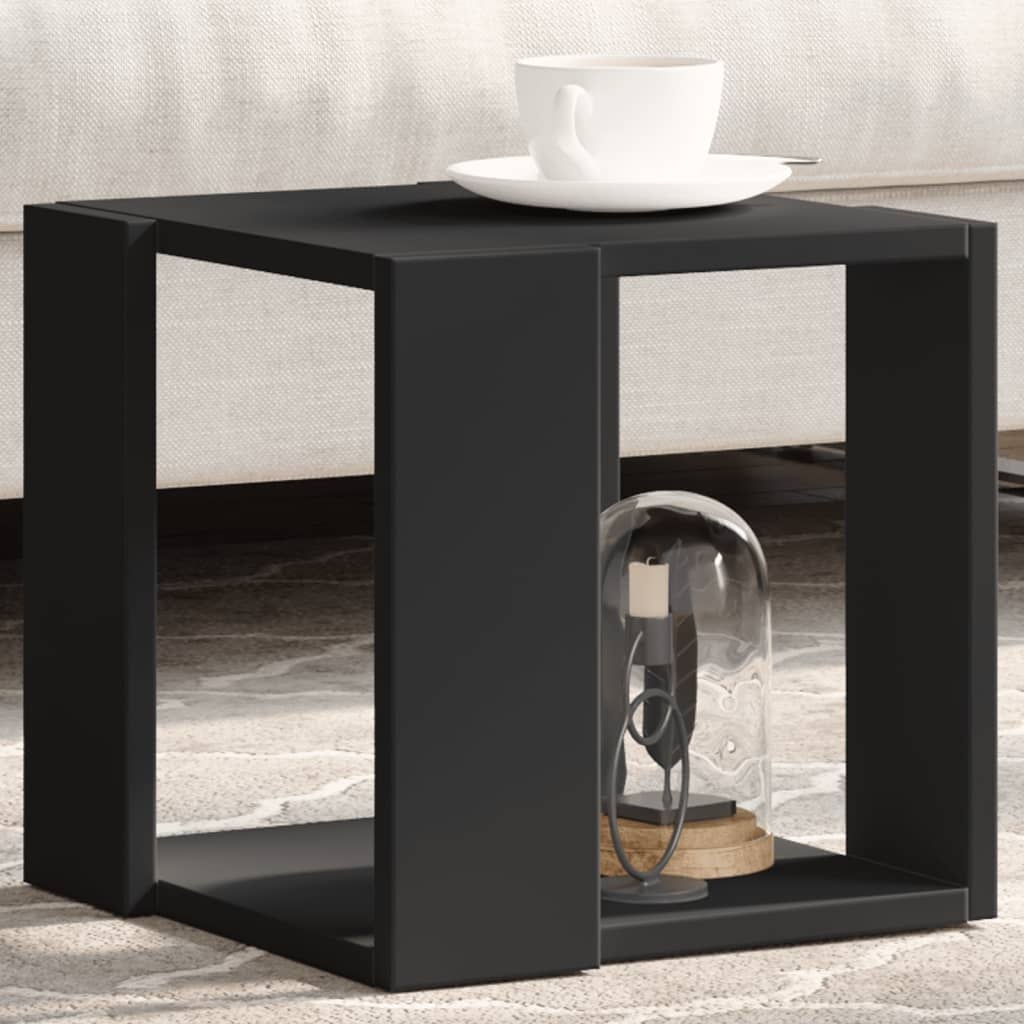 VidaXL Salontafel 32x32x30 cm bewerkt hout zwart