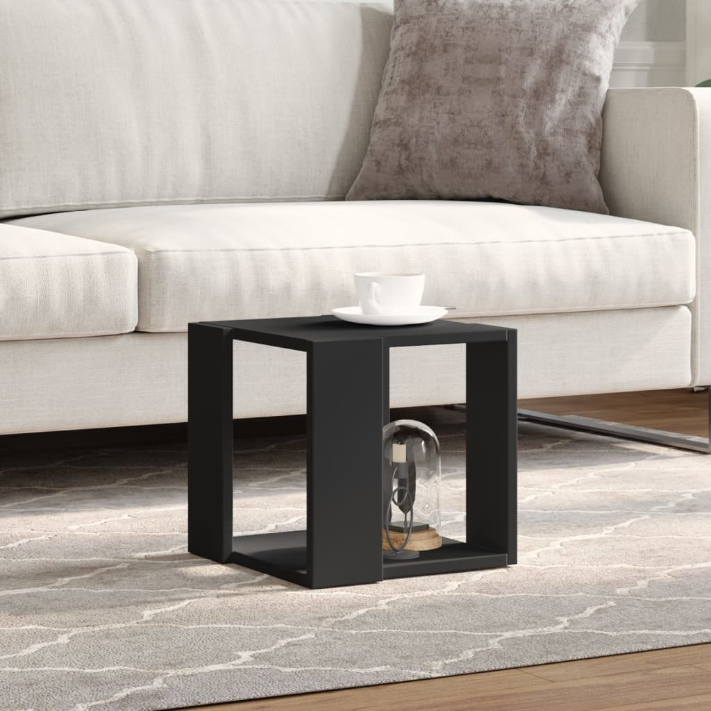 VidaXL Salontafel 32x32x30 cm bewerkt hout zwart