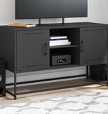 VidaXL Tv-meubel 100,5x39x60,5 cm staal zwart
