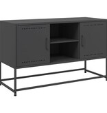 VidaXL Tv-meubel 100,5x39x60,5 cm staal zwart