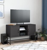 VidaXL Tv-meubel 100,5x39x60,5 cm staal zwart