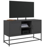 VidaXL Tv-meubel 100,5x39x60,5 cm staal zwart