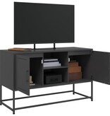 VidaXL Tv-meubel 100,5x39x60,5 cm staal zwart