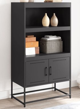 VidaXL Hoge kast 68,5x38,5x107 cm staal roze