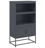 VidaXL Hoge kast 68,5x38,5x123,5 cm staal antracietkleurig