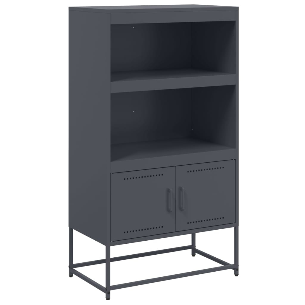 VidaXL Hoge kast 68,5x38,5x123,5 cm staal antracietkleurig