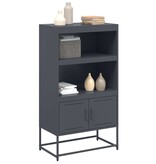 VidaXL Hoge kast 68,5x38,5x123,5 cm staal antracietkleurig