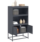 VidaXL Hoge kast 68,5x38,5x123,5 cm staal antracietkleurig