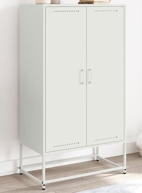 VidaXL Hoge kast 68,5x38,5x123,5 cm staal roze