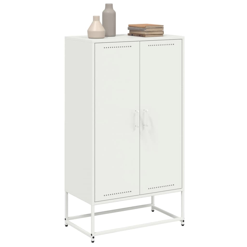 VidaXL Hoge kast 68,5x38,5x123,5 cm staal roze