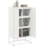 VidaXL Hoge kast 68,5x38,5x123,5 cm staal roze