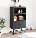 VidaXL Hoge kast 68,5x38,5x123,5 cm staal zwart