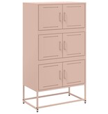 VidaXL Dressoir 68,5x38,5x123,5 cm staal roze
