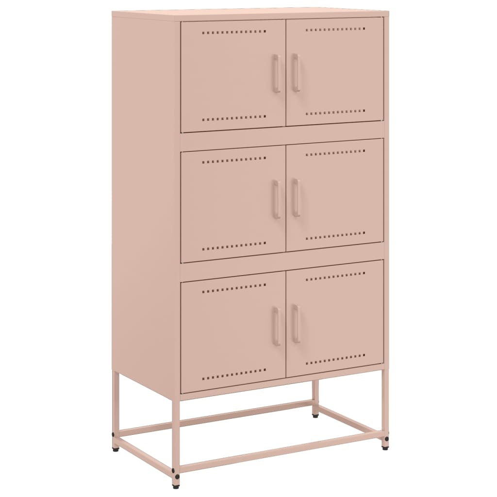 VidaXL Dressoir 68,5x38,5x123,5 cm staal roze