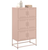 VidaXL Dressoir 68,5x38,5x123,5 cm staal roze