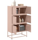 VidaXL Dressoir 68,5x38,5x123,5 cm staal roze
