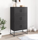 VidaXL Dressoir 68,5x38,5x123,5 cm staal zwart