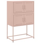 VidaXL Dressoir 68,5x38,5x107 cm staal roze