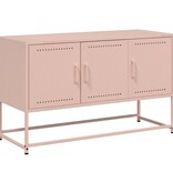 VidaXL Tv-meubel 100,5x39x60,5 cm staal roze