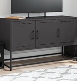 VidaXL Tv-meubel 100,5x39x60,5 cm staal zwart