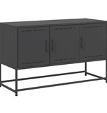VidaXL Tv-meubel 100,5x39x60,5 cm staal zwart