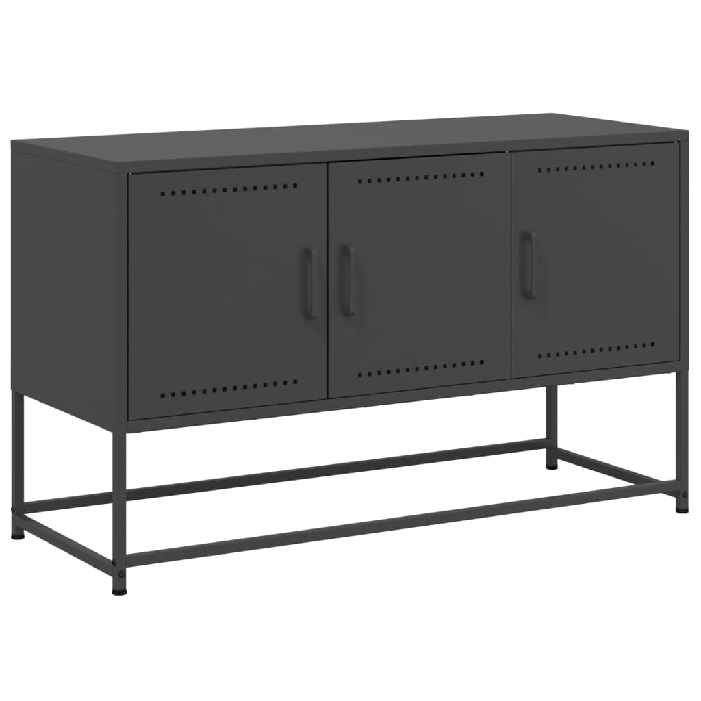 VidaXL Tv-meubel 100,5x39x60,5 cm staal zwart