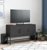 VidaXL Tv-meubel 100,5x39x60,5 cm staal zwart