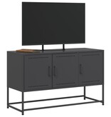 VidaXL Tv-meubel 100,5x39x60,5 cm staal zwart