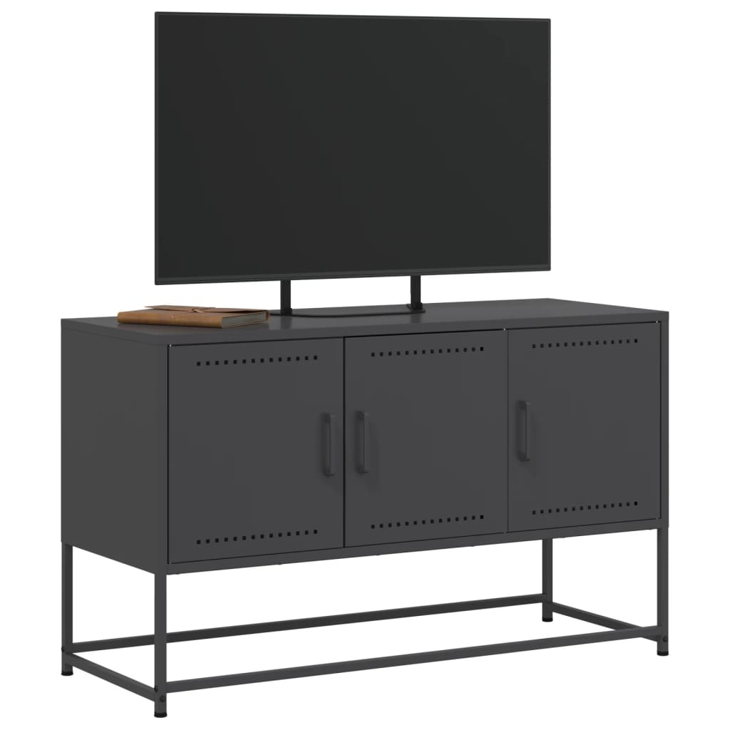 VidaXL Tv-meubel 100,5x39x60,5 cm staal zwart
