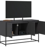 VidaXL Tv-meubel 100,5x39x60,5 cm staal zwart