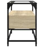 VidaXL Tv-meubel met glazen blad 60x35x51 cm bewerkt hout sonoma eiken