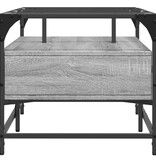 VidaXL Salontafel met glazen blad 98,5x50x45 cm staal