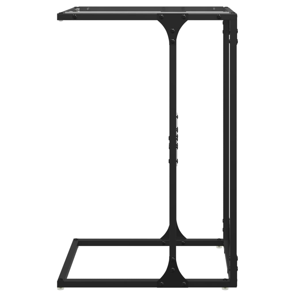 VidaXL Bijzettafel met transparant glazen blad 40x30x61,5 cm staal
