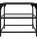 VidaXL Salontafel met transparant glazen blad 50x50x45 cm staal