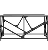 VidaXL Salontafel met zwart glazen blad 78,5x40x41 cm staal