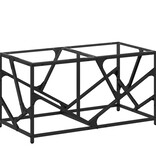 VidaXL Salontafel met transparant glazen blad 78,5x40x41 cm staal